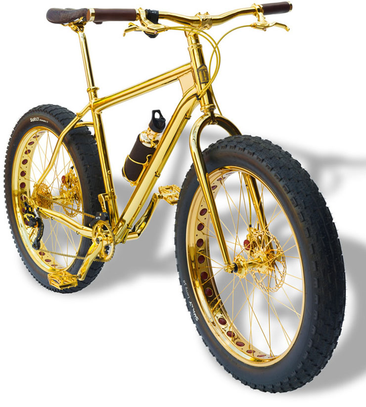 bici montanera oro solido