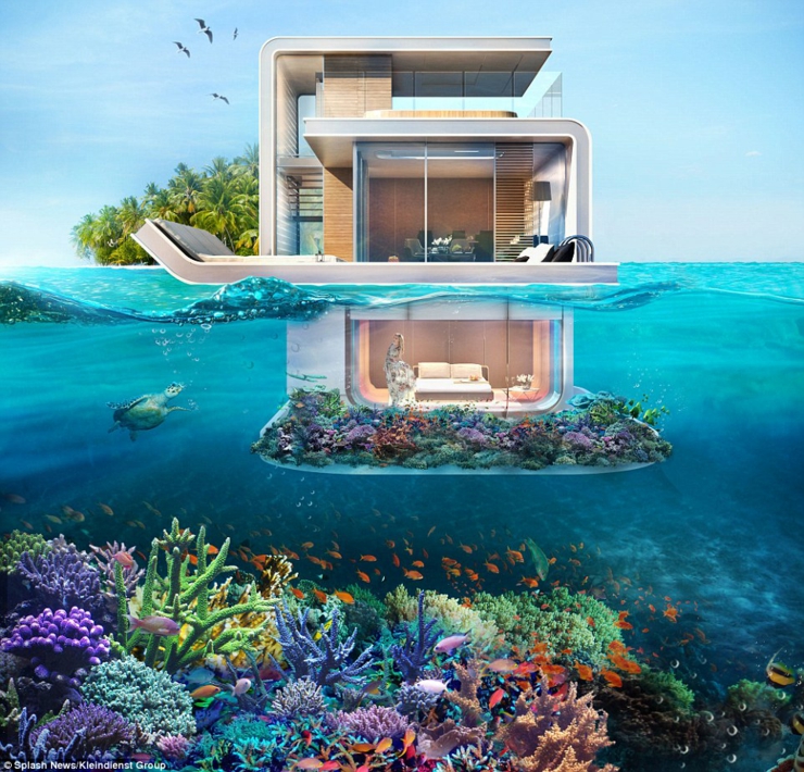 Nuevo estilo de vida de lujo en las casas del futuro parte casas bajo agua