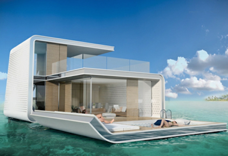 Casa construida por el proyecto “The 'Floating Seahorse” flotando al mar casa proyecto caballito mar flotante