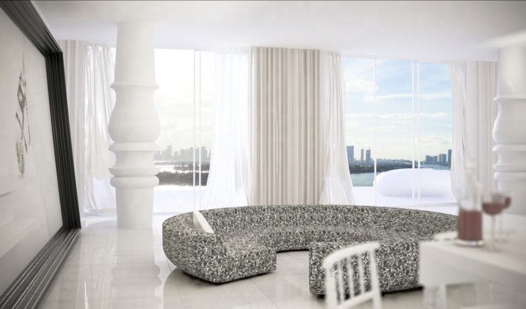 Elegancia y glamour en Mondrian South Beach Hotel relajante lujoso hotel diseno contemporaneo