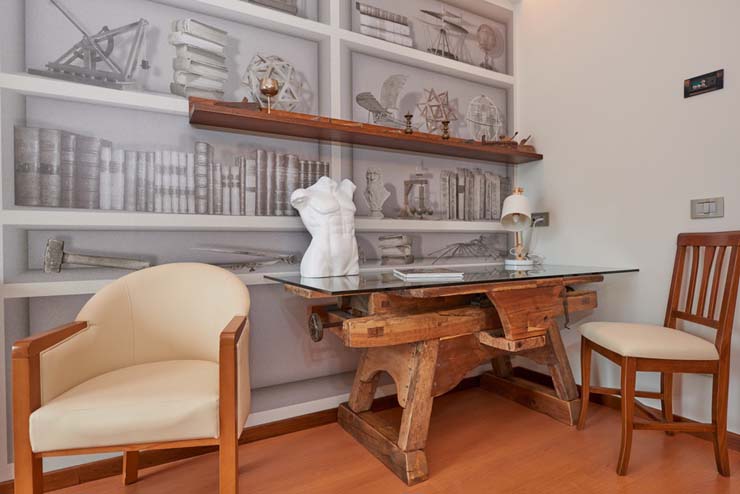 Atmosfera estilo Leonardo Da Vinci en Belfiore Park Hotel suite nombre leonardo da vinci