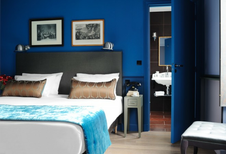 Suite chic en el acogedor Hotel La Belle Juliette en Paris dormitorio confortable hotel boutique