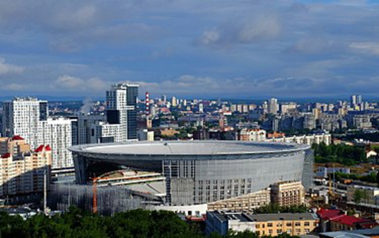 El nombre oficial es: Estadio de la Copa Mundial de la FIFA 2018 ekaterimburgo cuarta ciudad mas poblada rusia