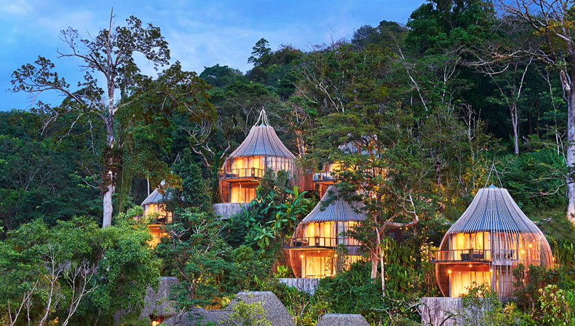 Un resort en Puket, Tailandia con personalidad gracias a un diseño irrepetible resort lujo tailandia rodeado naturaleza
