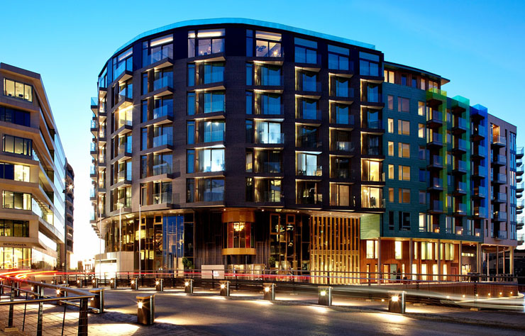 El architecto Mellbye Arkitekter construyó The Thief vista exterior hotel urbano