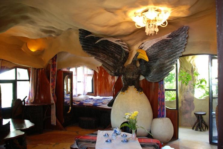 Habitación de águila con diseño temático casa extrana diseno tematico