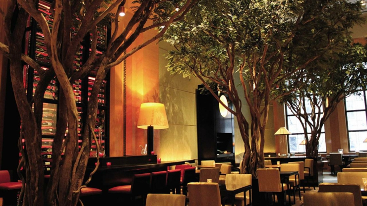 En el restaurante con jardín los visitantes disfrutan de una cocina fina y rica jardin restaurante mejores hoteles nueva york