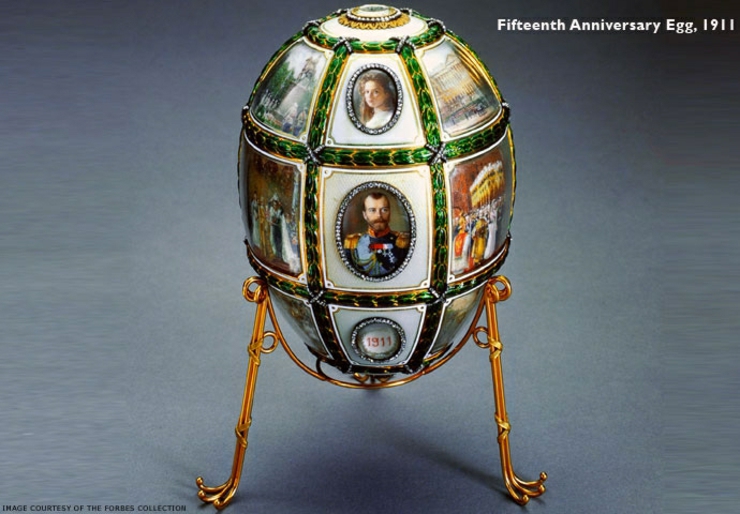 Huevo Faberge dedicado al aniversario de la coronación del zar Alejander III huevos faberde dedicacion especial