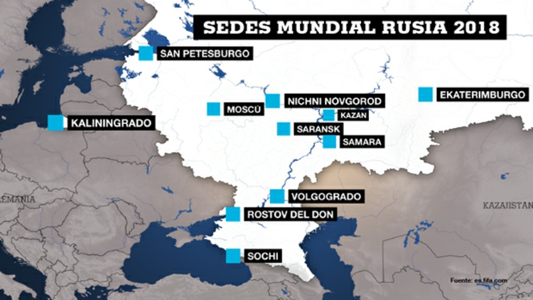 Rusia se prepara para acoger la próxima Copa Mundial de Fútbol