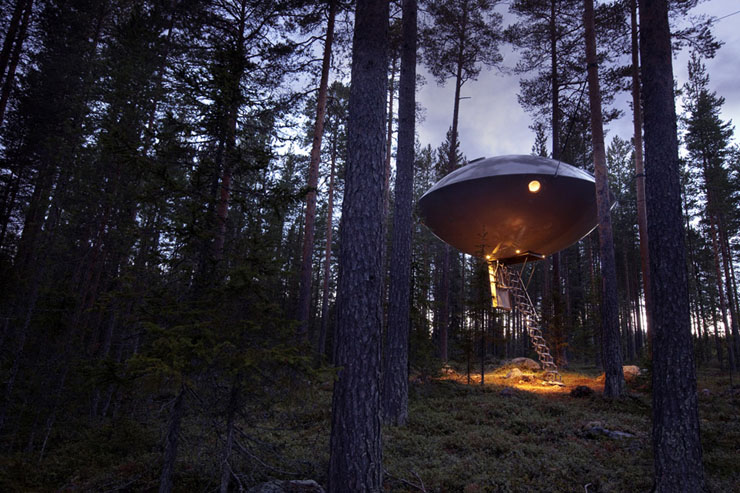 Habitación en Treehotel, Suecia – simple, cómoda y con acceso fácil habitacion mas rara hotel suecia