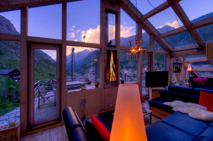 Penthouse en Zermatt Suiza con vistas magnificas a la montaña chalet zermatt suiza depotres invernales