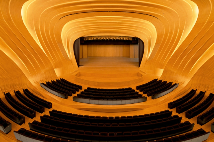 Este centro multifuncional en Bakú capital dispone de varias salas sala grande espectaculos culturales