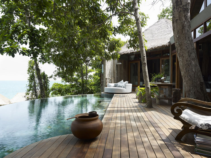 Opción interesante para pasar unas vacaciones relajantes piscina privada villa hotel camboya