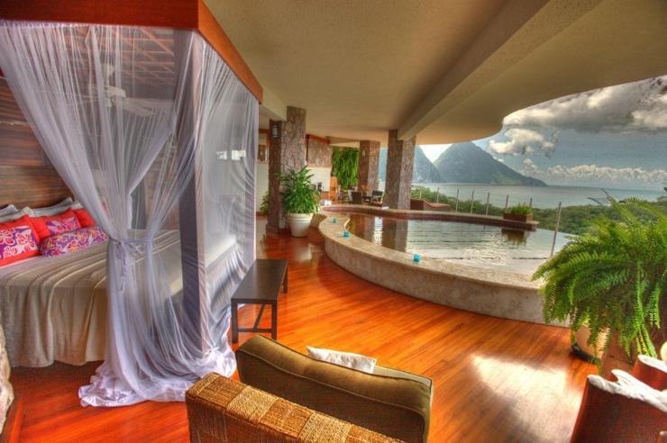 Resorts Jade Mountain es uno de los hoteles de lujo más peculiar hoteles lujo con personalidad