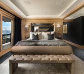 Espacioso dormitorio en la suite de lujo de 82.22m2 chalet invernal amantes esqui