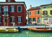 Burano es un pueblo de pescadores antiguo pueblo pescadores