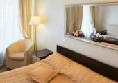 Las camas de los dormitorios de este hotel en Moscú son muy cómodas dormitorio hotel moscu cama confortable