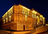 El hote boutique Vivaana en la ciudad de Mandawa – vista nocturno pequeno coqueto hotel ciudad mandawa