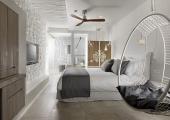Suite elegante en hotel boutique diseñado en negro confortable suite isla mykonos