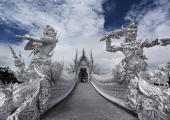 puente templo blanco tailandia