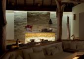 restaurante resort lujoso vista nocturna