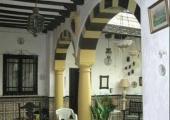 Patio en hostal en Córdoba conservado la típica arquitectura andaluza patio tradicional casa andaluza