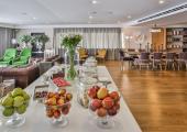 Salón, biblioteca, comedor disponibles 24 horas del dia hotel boutique relax confort jerusalen
