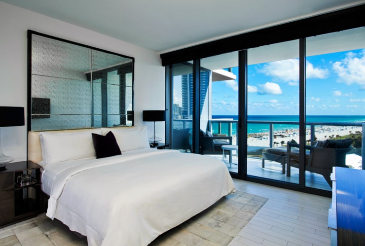 Dormitorio suite de lujo con vistas al Océano Atlántico vistas oceano desde dormitorio