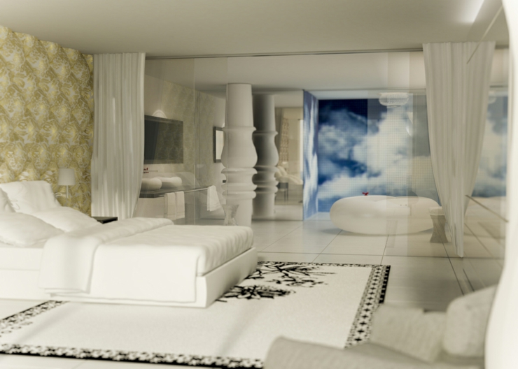 Suite lujosa en uno de los mejores hoteles boutique en Miami glamuroso mondrian south beach hotel