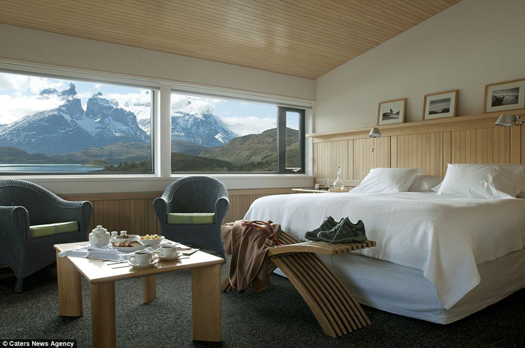 suite confortable hotel patagonia vista montana