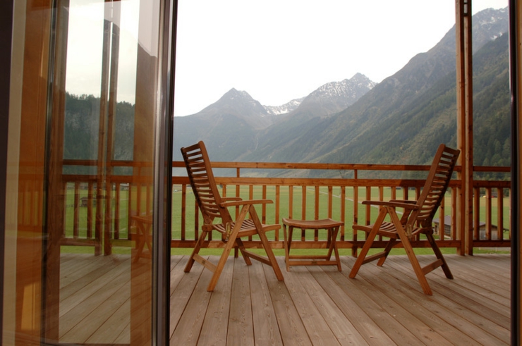 terraza privada vistas alpes