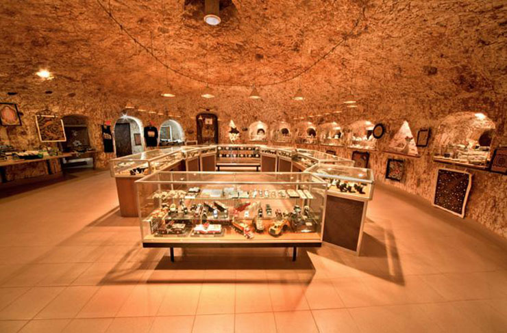 Tienda de regalos en el Radeka Downunder Underground Motel & Backpacker Inn interesante curioso motel australia